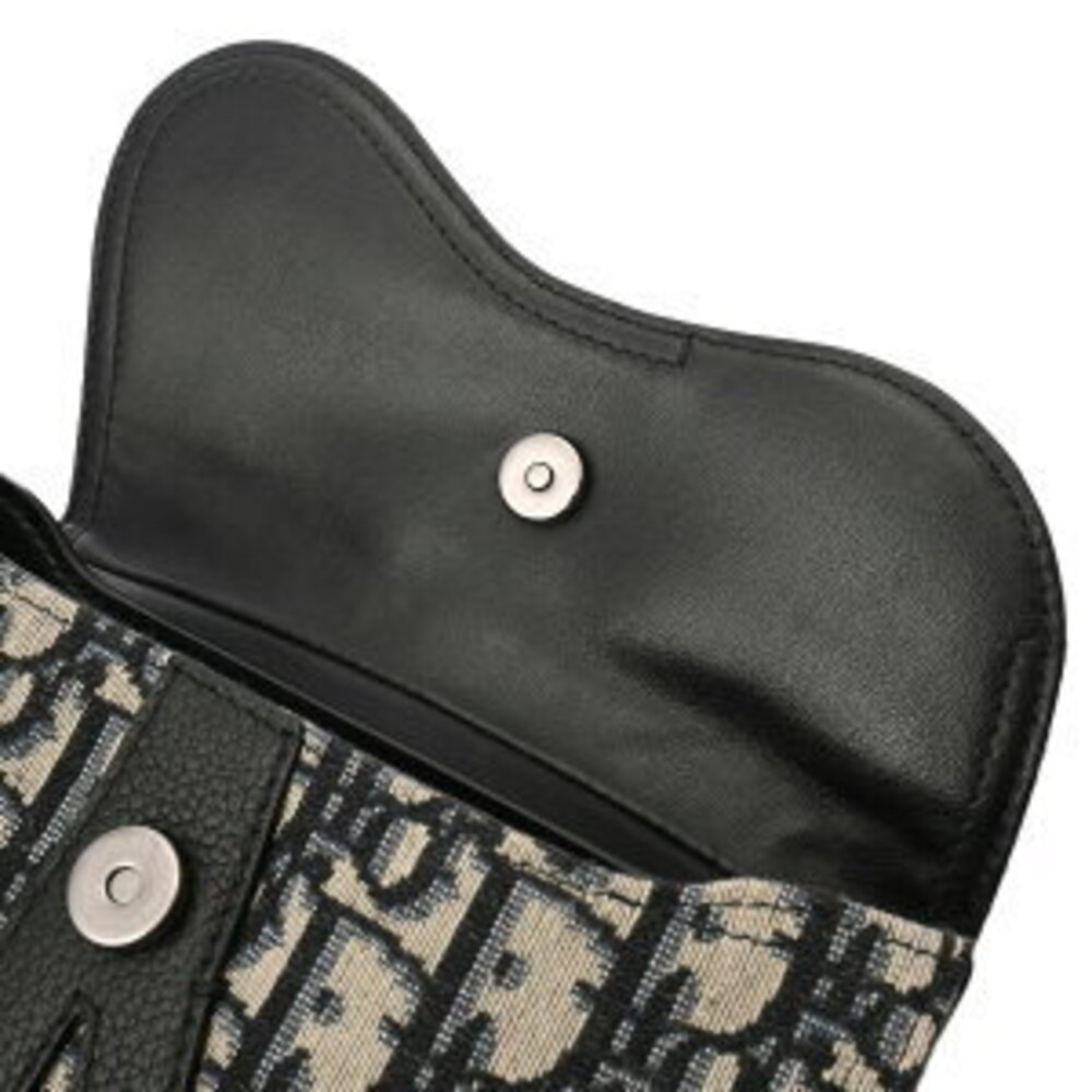 Dior Saddle Bag Ecru Blue Oblique Jacquard Canvas Body - Picture 8 of 9